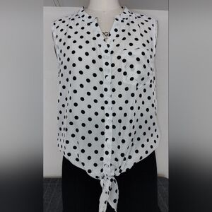 NEW Pixley Black and White Polka Dot Blouse
